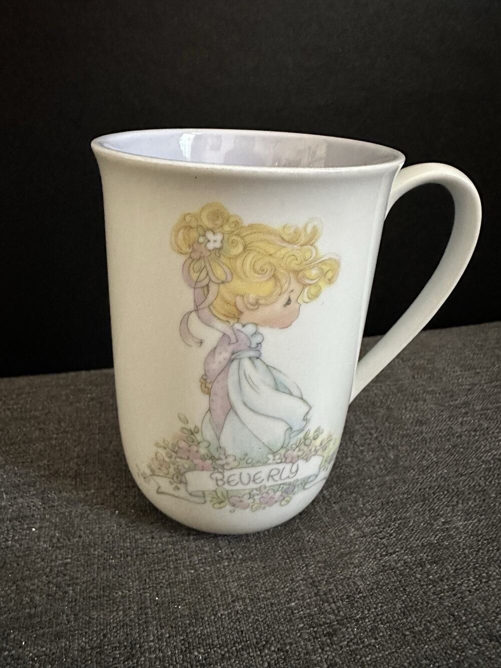 Vintage 1991 Precious Moments Beverly Name Mug Enesco Samuel Butcher Korea